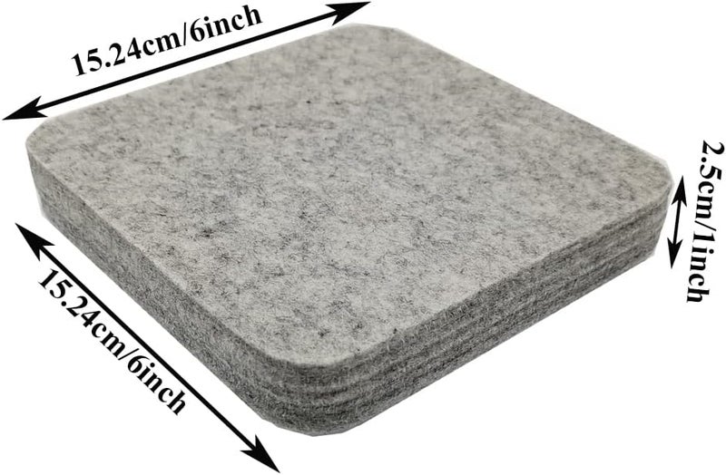 Memfish Wool Needle Felting Pad,6x6x1 inch Needled Felting Mat Woolen Block Thick and Firm Needle Felting Base Including Pair of Leather Finger Guards (6inch*6inch) - Image 2